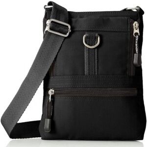 Derek Alexander Nylon Organizer/X-Body Half Flap crossbody travel purse bag